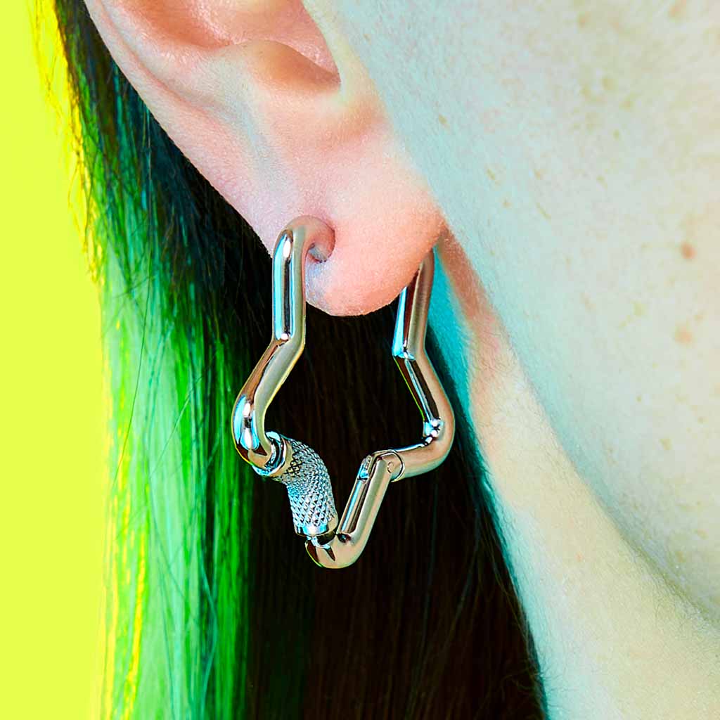 Star Carabiner Single Earring