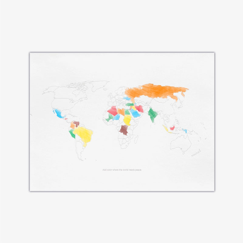 Yoko Ono Add Color Where the World Needs Peace Print - Unframed