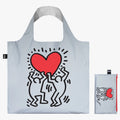 Haring Dancing Heart Reflective Tote Bag & Zip Pocket