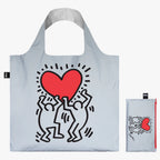 Haring Dancing Heart Reflective Tote Bag & Zip Pocket