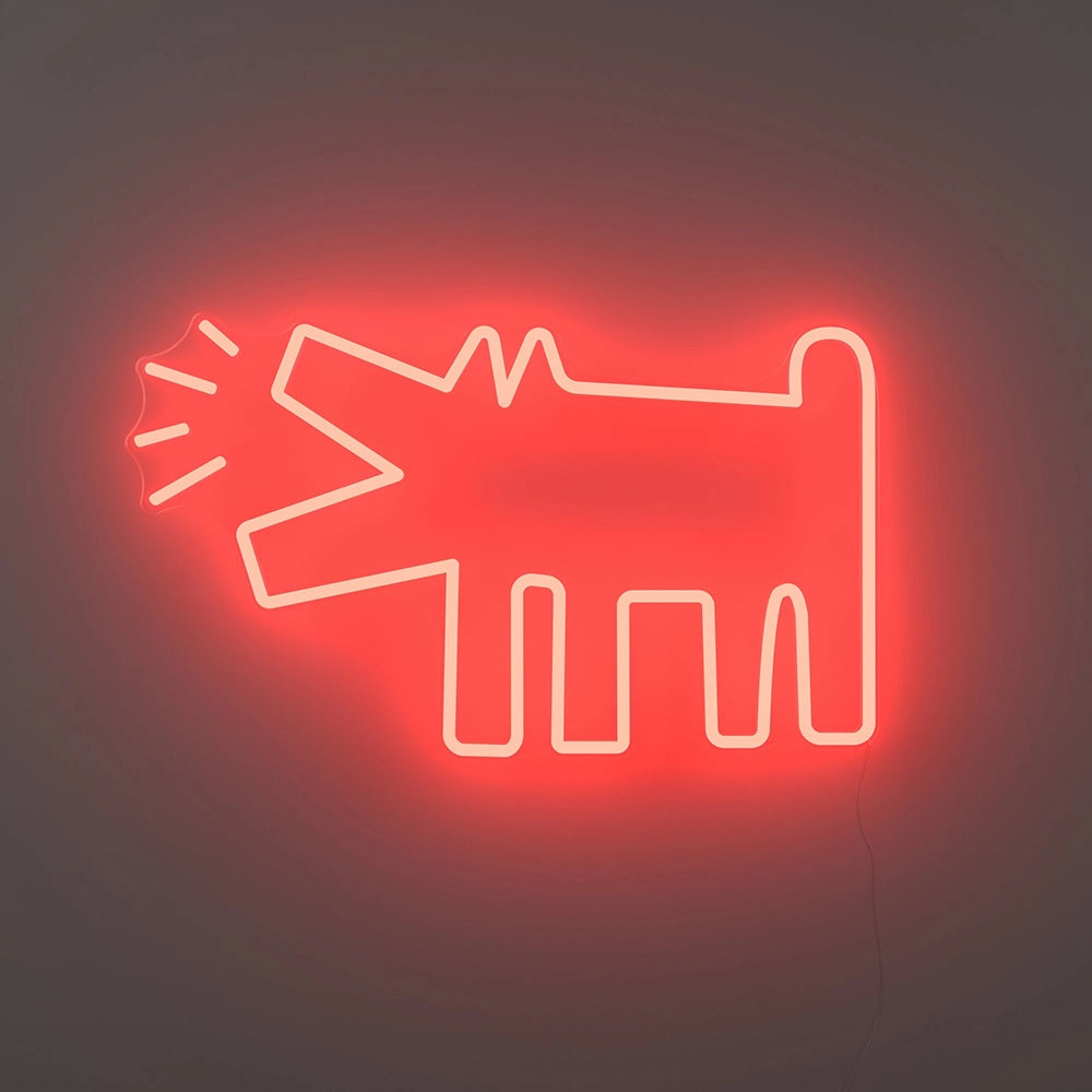 Keith Haring Barking Dog Neon Sign