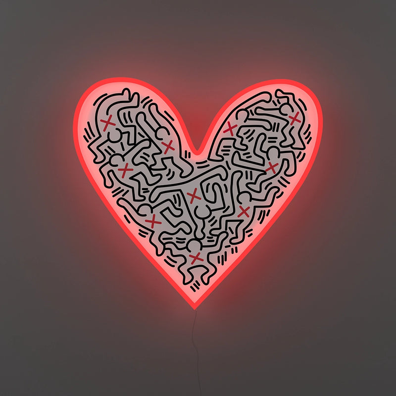 Keith Haring Dance Love Neon Sign
