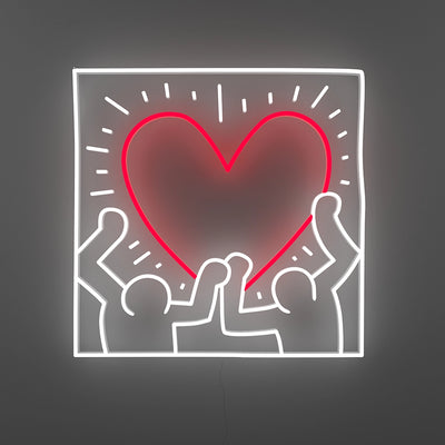 Keith Haring Radiant Heart Neon Sign