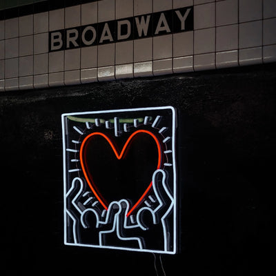 Keith Haring Radiant Heart Neon Sign