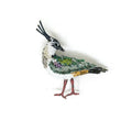 Lapwing Bird Beaded Brooch