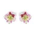 Lenten Rose Beaded Earrings