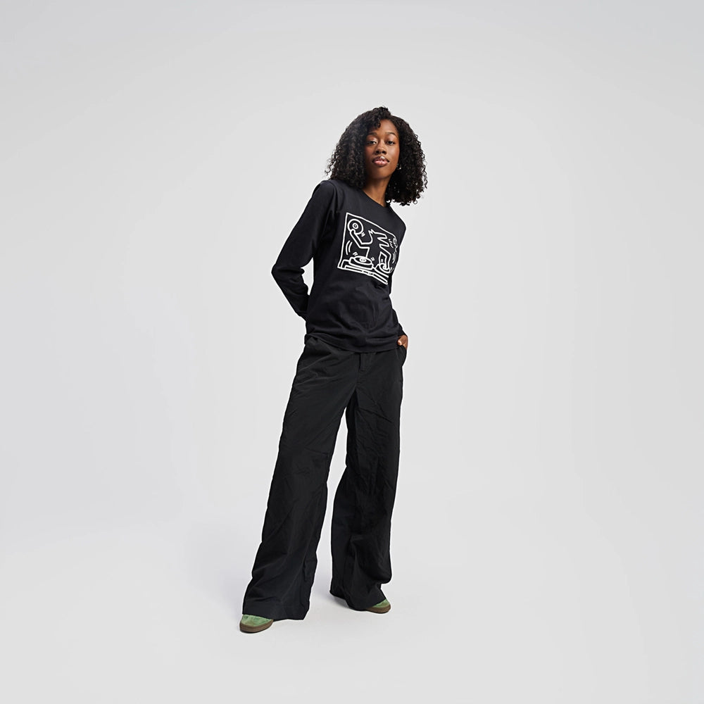 Haring DJ Dog Long-Sleeve T-Shirt