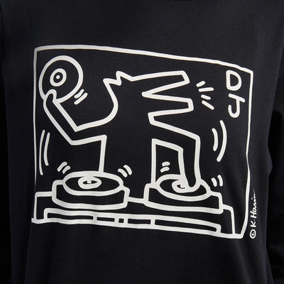 Haring DJ Dog Long-Sleeve T-Shirt
