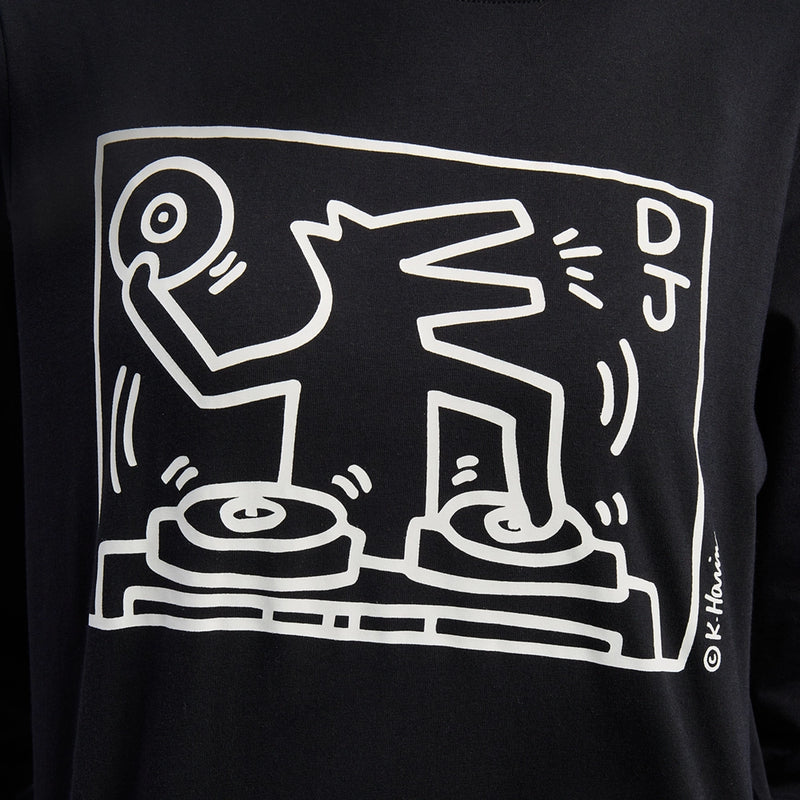 Haring DJ Dog Long-Sleeve T-Shirt