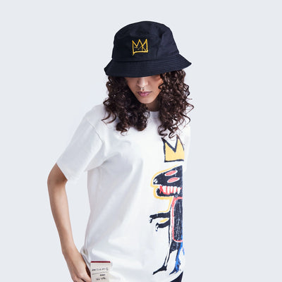 Basquiat Crown Icon Bucket Hat