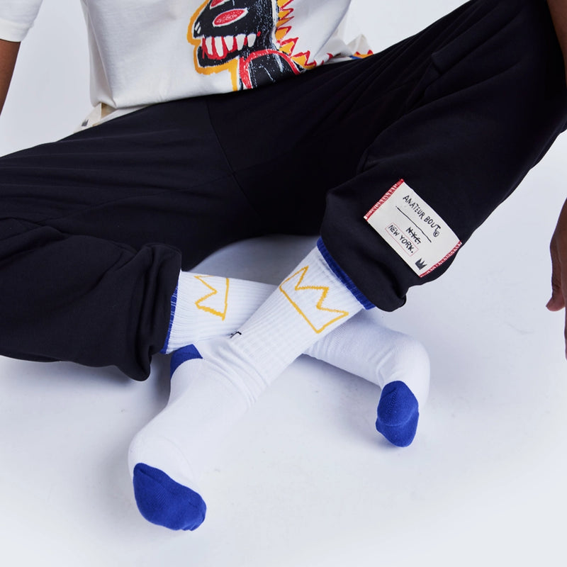 Basquiat Crown Icon Socks