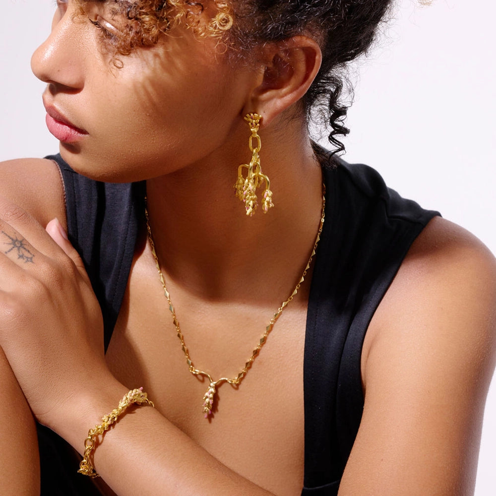 Lavender in Bloom Deluxe Chandelier Earrings