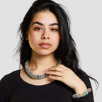 Multicolored Loops Piano Wire Spring Necklace