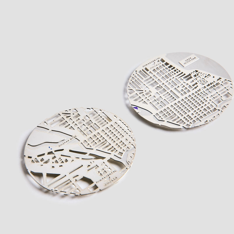 MCA Chicago Map Coasters Set