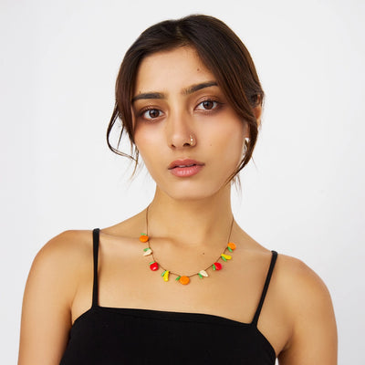 Glass Fruit Cocktail Necklace