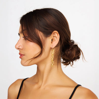 Chutes and Ladders Chain Link Earrings