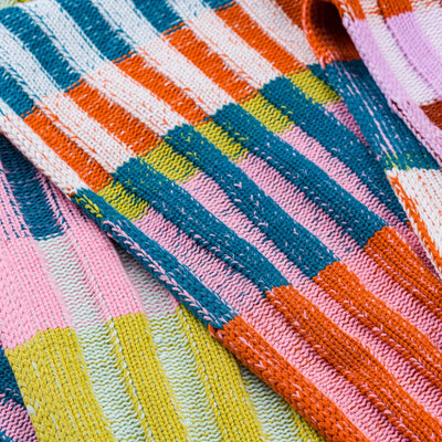 Mosaic Stripe Big Scarf