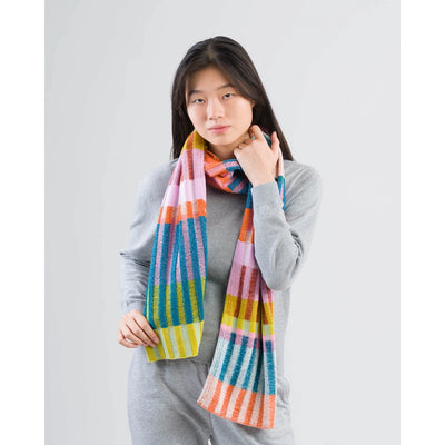 Mosaic Stripe Big Scarf