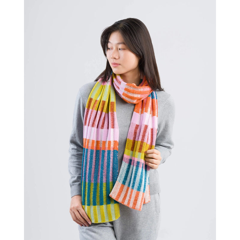 Mosaic Stripe Big Scarf