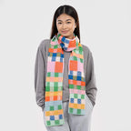 Mosaic Plaid Skinny Scarf