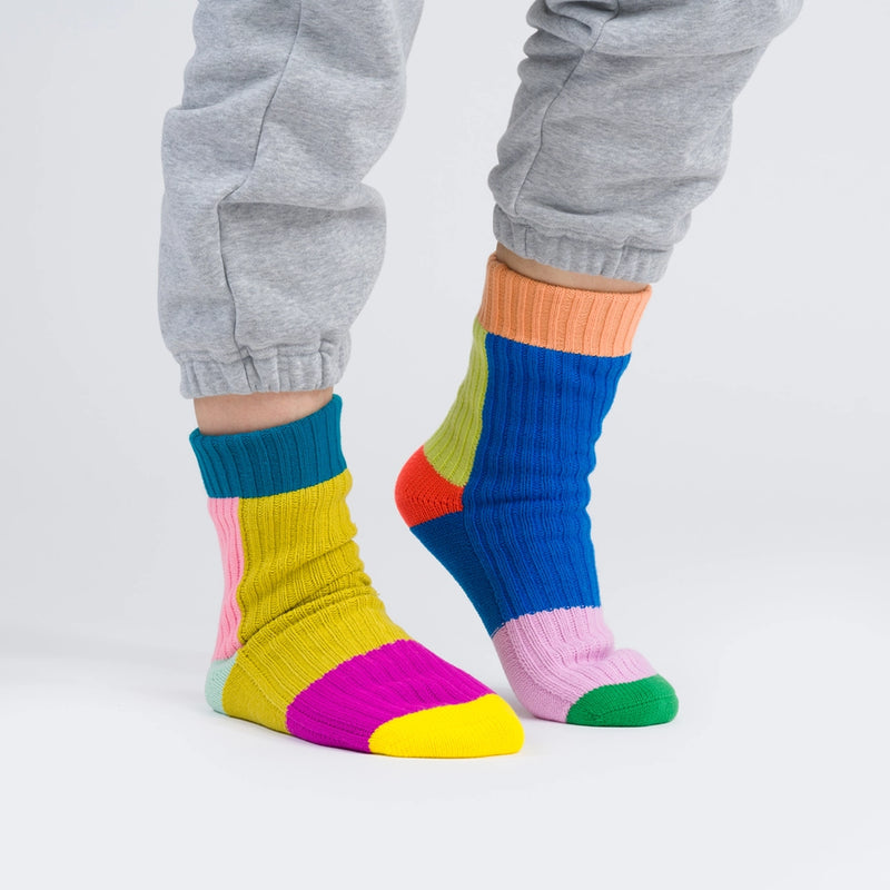 Mismatch Knit Socks