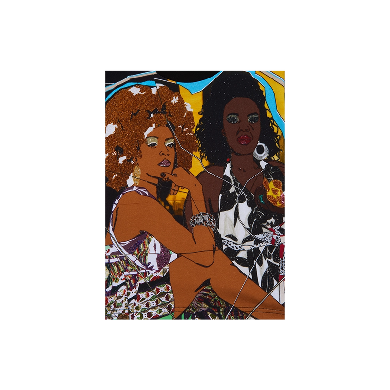 Mickalene Thomas Trois Femmes Noires Cropped T-Shirt