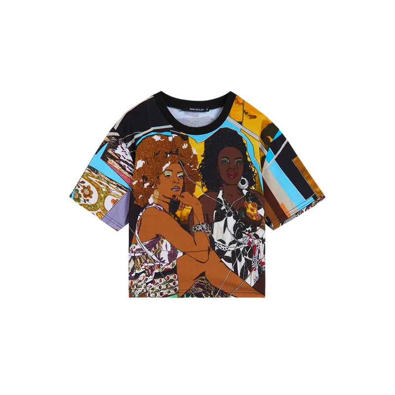 Mickalene Thomas Trois Femmes Noires Cropped T-Shirt