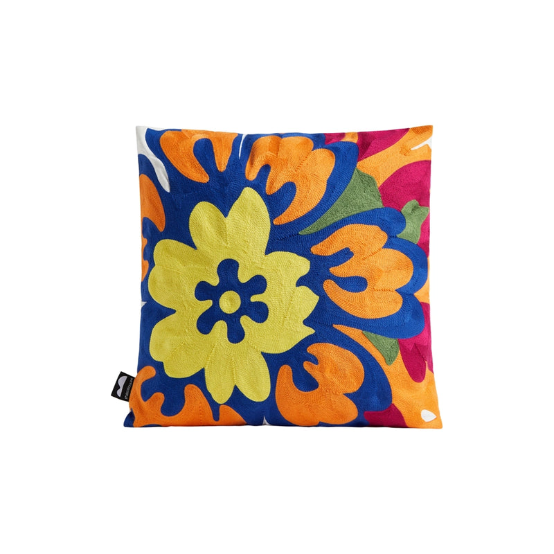 Mickalene Thomas Embroidered Flower Pillow