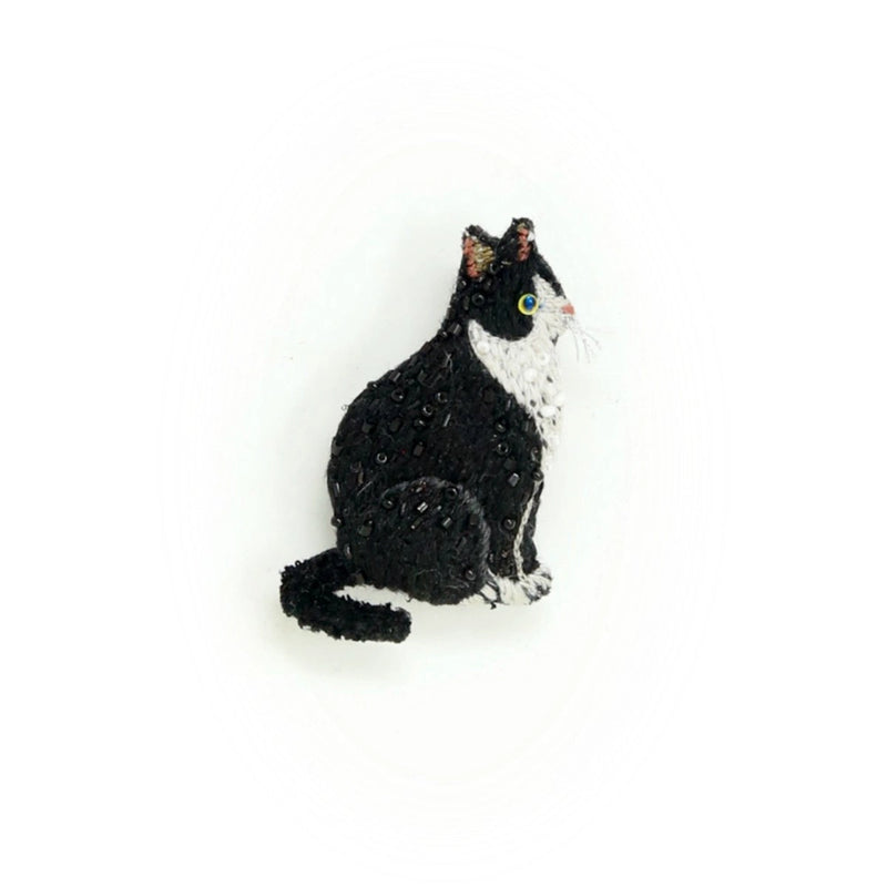 Maine Coon Cat Beaded Brooch