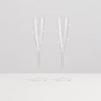 Pomponette Champagne Flutes Set