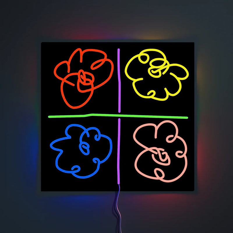 Mickalene Thomas Flowers Neon Sign