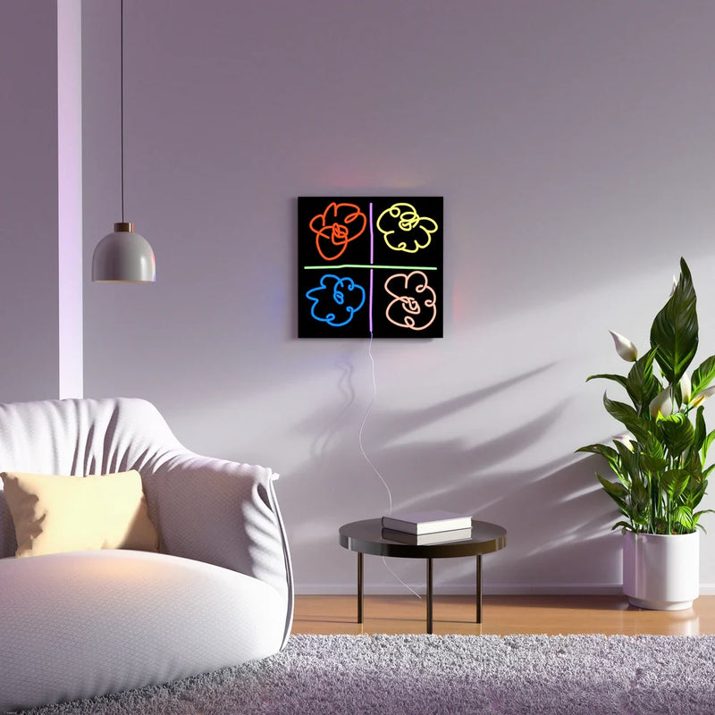 Mickalene Thomas Flowers Neon Sign