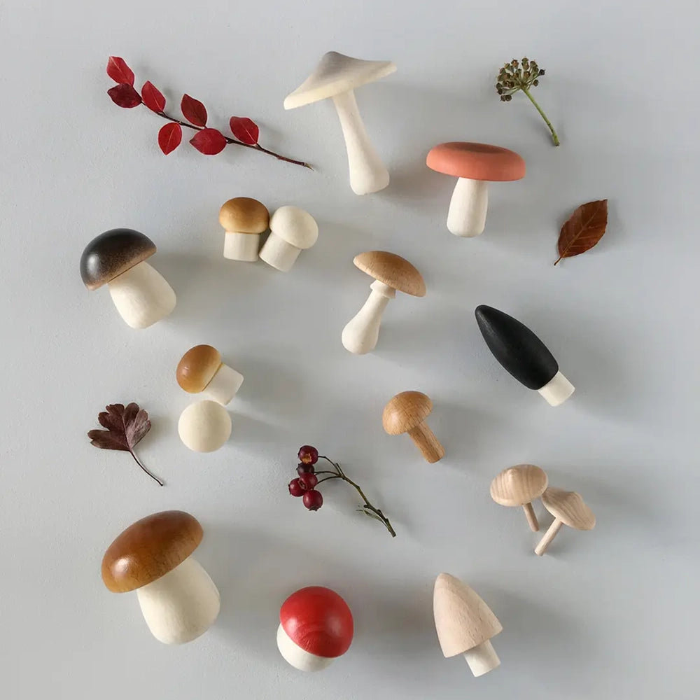 Forest Mushrooms Wooden Toy Set