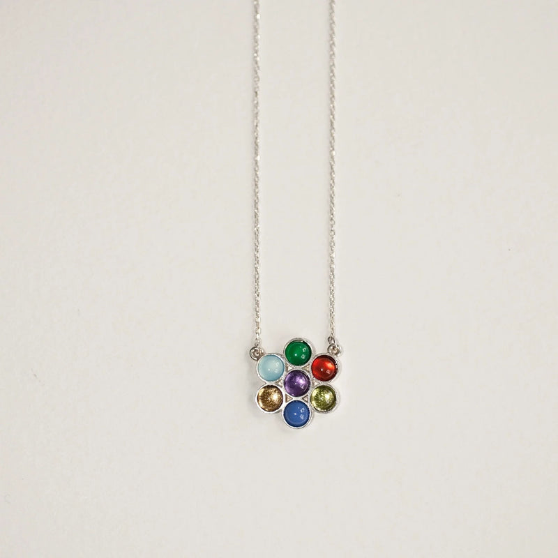 Rainbow Daisy Necklace