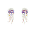 Ocean Jellyfish Beaded Earrings