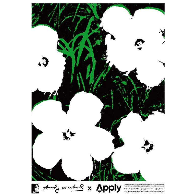 Warhol Flowers Sticker Sheet - XL
