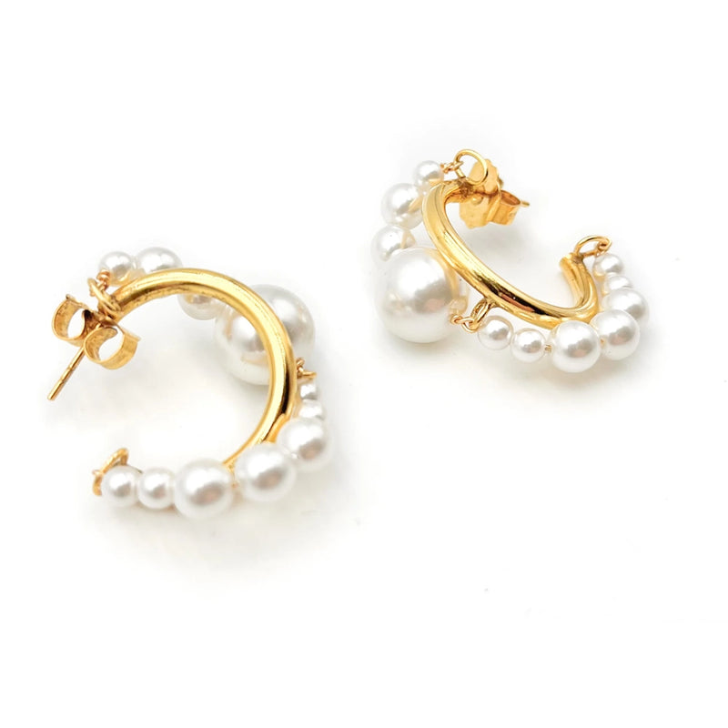 Perle Hoop Earrings