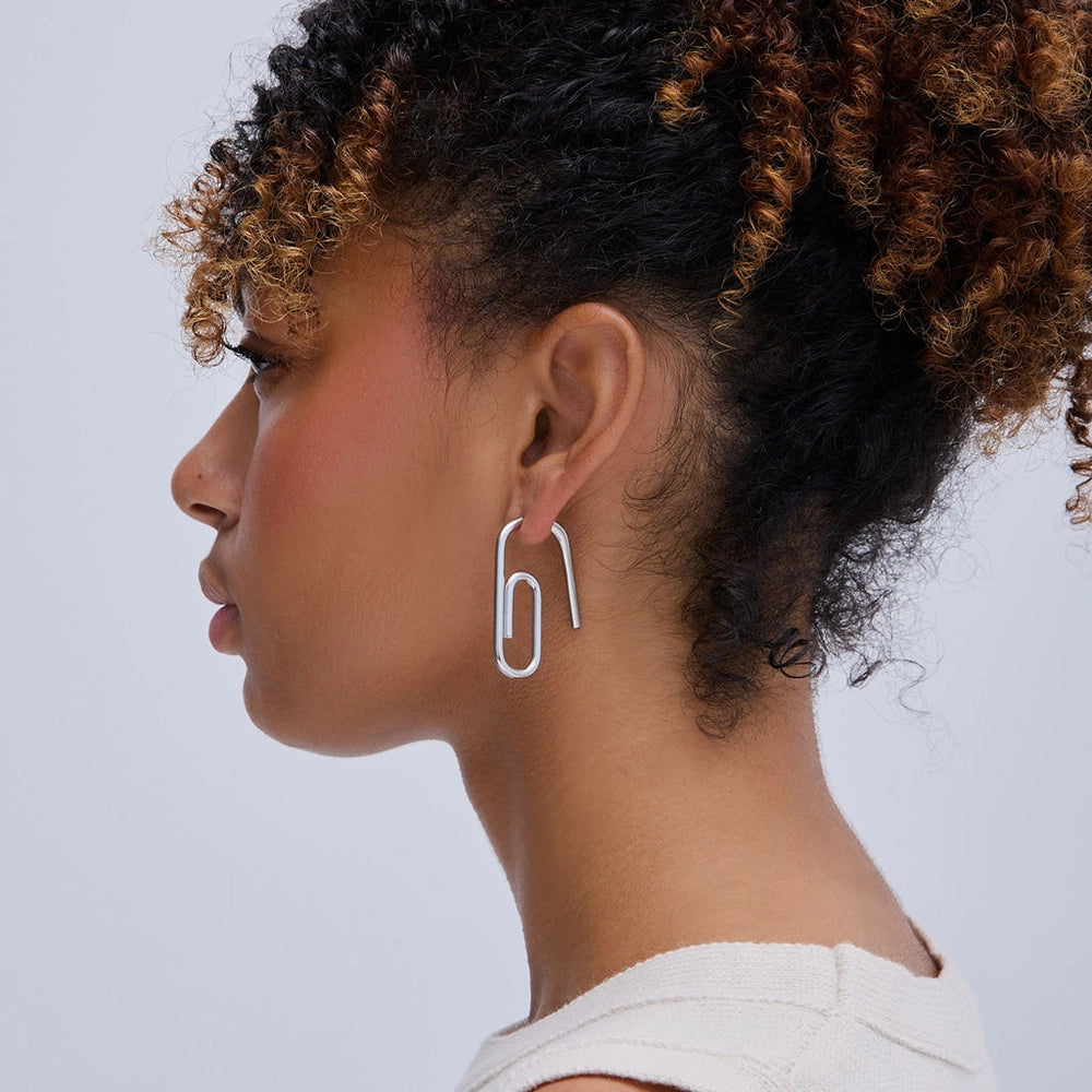 Paper Clip Single Earring – MCA Chicago Store