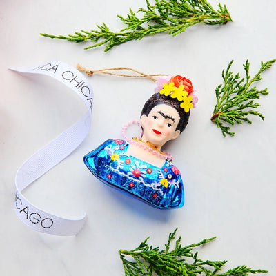 Frida Ornament - Blue