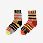 Patchwork Stripe Knit Socks