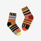 Patchwork Stripe Knit Socks