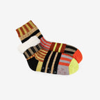 Patchwork Stripe Knit Socks