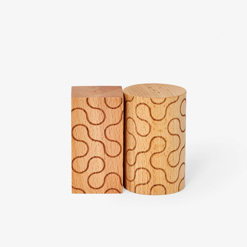 Wood Pattern Salt & Pepper Shakers