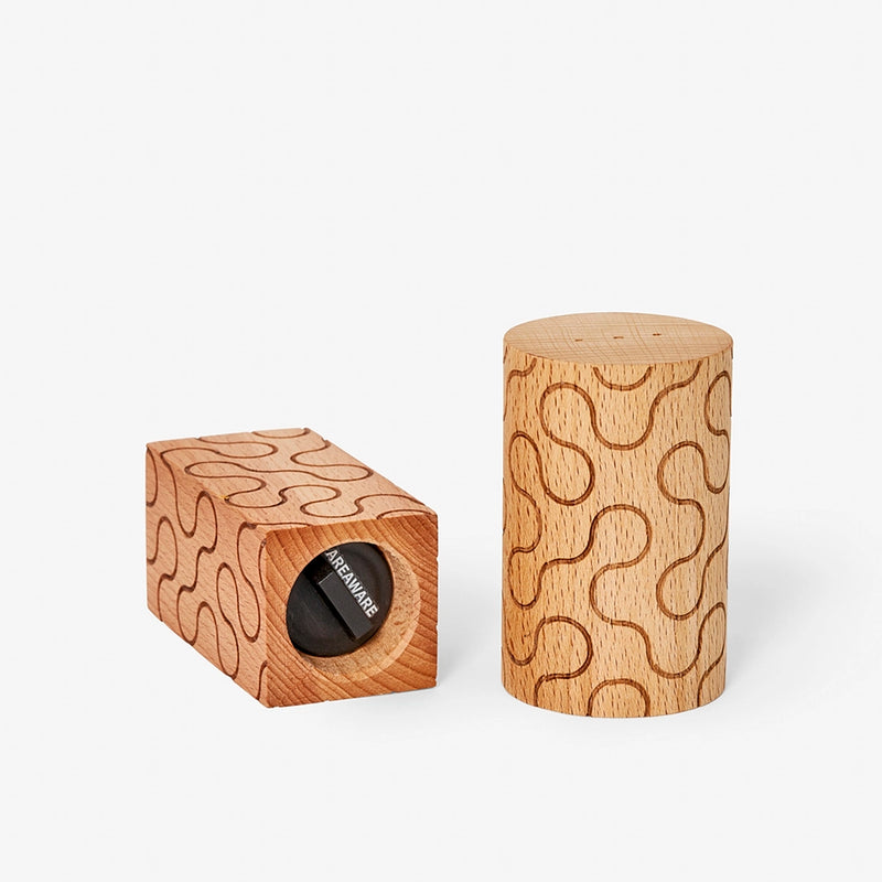 Wood Pattern Salt & Pepper Shakers