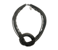 Textured Knot Piano Wire Necklace