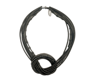 Textured Knot Piano Wire Necklace