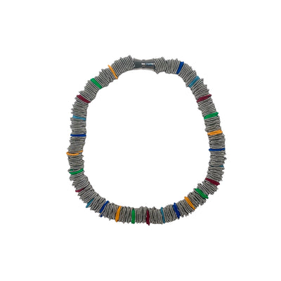 Multicolored Loops Piano Wire Spring Necklace