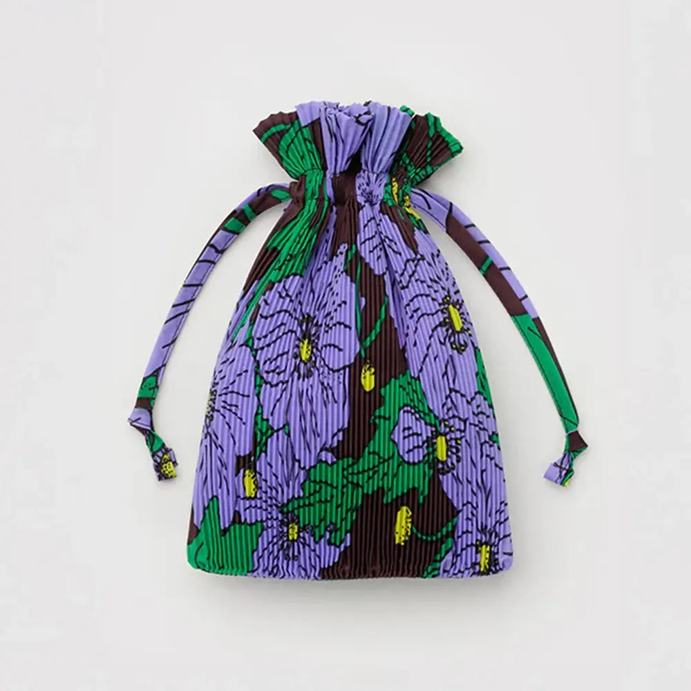 Baggu Pleated Tote Bag - Maroon Poppy