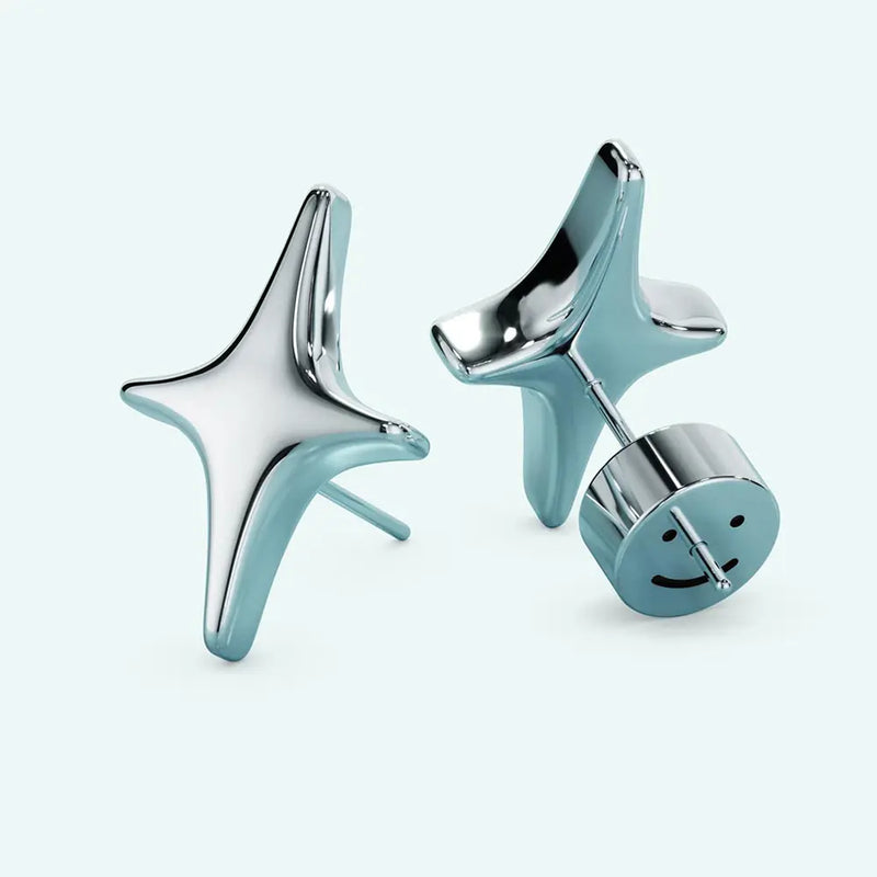 Sparkle Puffy Stud Earrings Large MCA Chicago Store