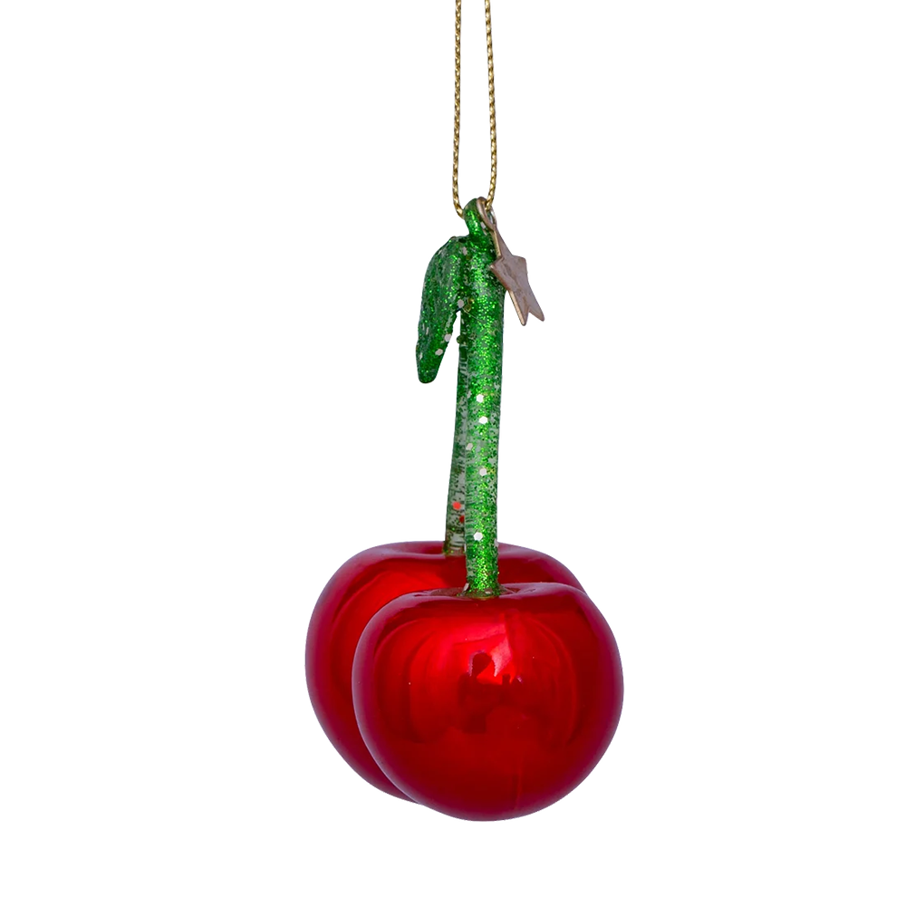 Red Pearl Cherry Ornament